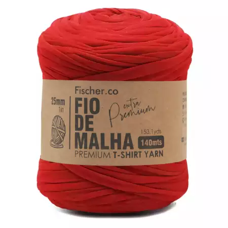Fio De Malha Extra Premium Cor 23-Vermelho