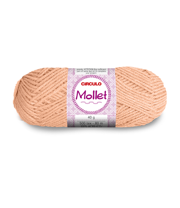 Lã Mollet Circulo 40gr Cor-4224-Peach Fuzz
