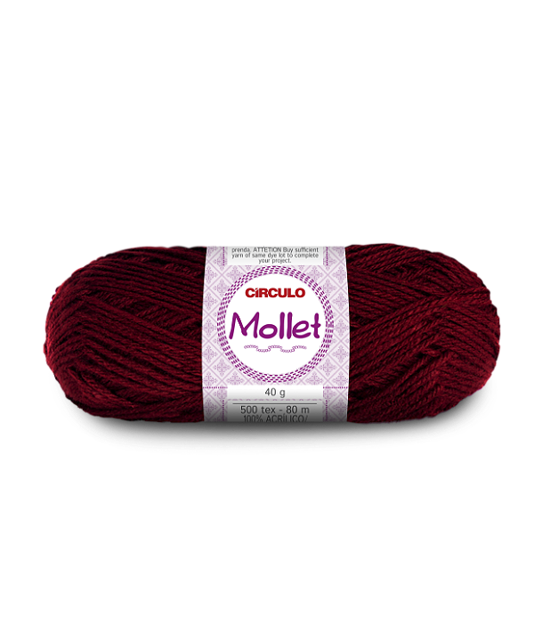Lã Mollet Circulo 40gr Cor-0115-Rubi