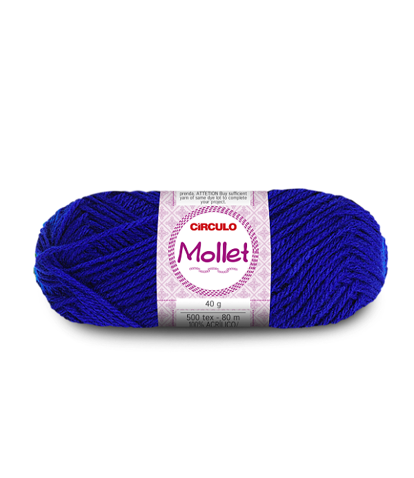 Lã Mollet Circulo 40gr Cor-0512-Azul Bic