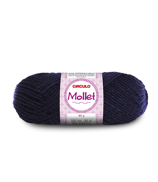 Lã Mollet Circulo 40gr Cor-0640-Marinho