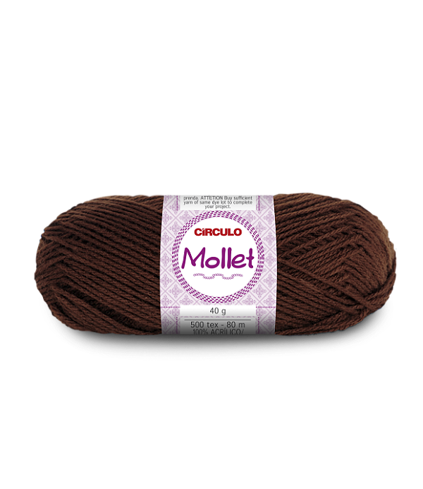 Lã Mollet Circulo 40gr Cor-0850-Castanho