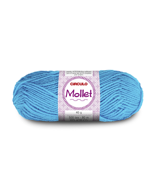 Lã Mollet Circulo 40gr Cor-2194-Turquesa
