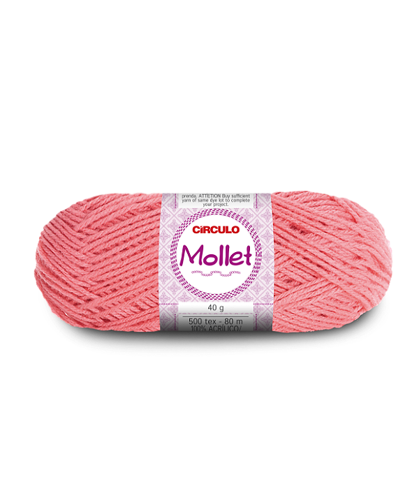 Lã Mollet Circulo 40gr Cor-3128-Cupido