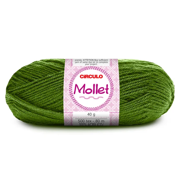 Lã Mollet Circulo 40gr Cor-5329-Acelga