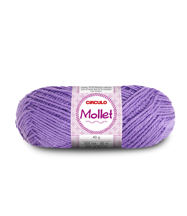 Lã Mollet Circulo 40gr Cor-6399-Azaléia