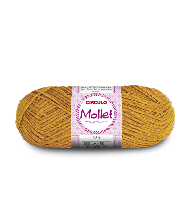 Lã Mollet Circulo 40gr Cor-7030-Mostarda