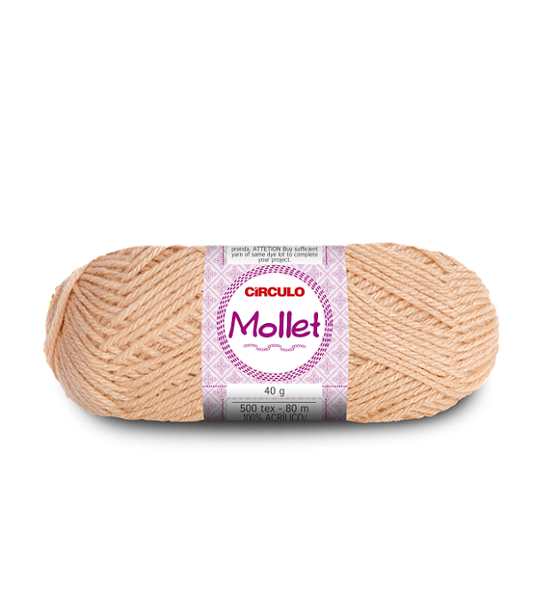 Lã Mollet Circulo 40gr Cor-7034-Marfim
