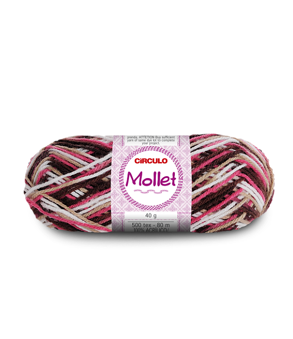 Lã Mollet Circulo 40gr Cor-9306-Mescla Napolitano