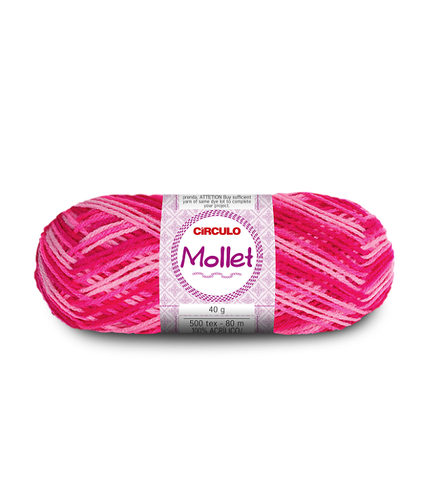 Lã Mollet Circulo 40gr Cor-9339-Mescla Vibrante