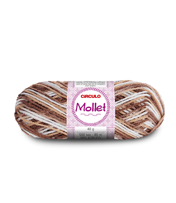 Lã Mollet Circulo 40gr Cor-9687-Mescla Caravela