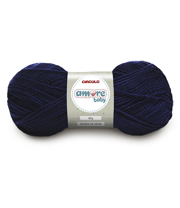 Lã Amore Baby 40gr Cor-640-Azul Marinho