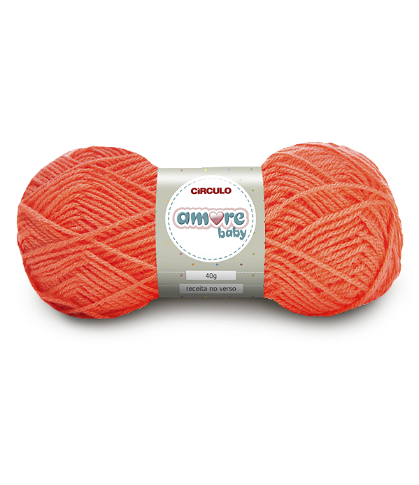 Lã Amore Baby 40gr Cor-3417-Vitamina C Laranja