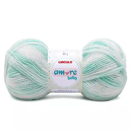 Lã Amore Baby 40gr Cor-9351-Mescla Onda do Mar