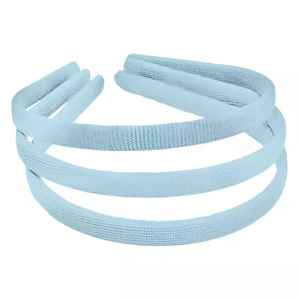 Tiara Encapada-10mm Cor-Azul Bebe-Com 12 unidades