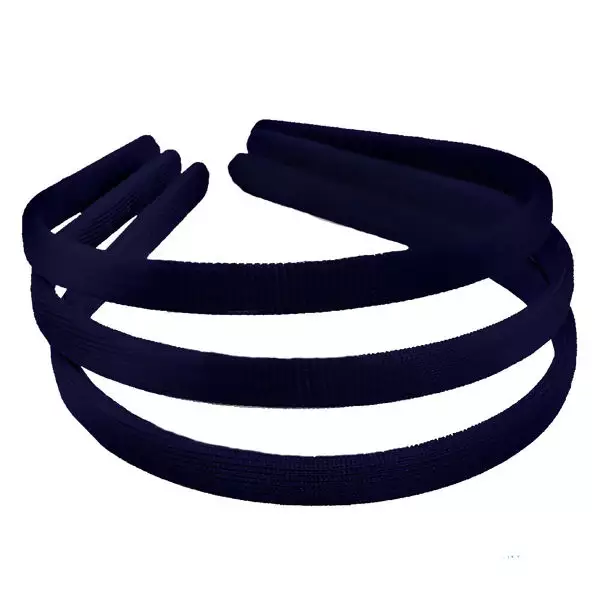 Tiara Encapada-10mm Cor-Azul Marinho-Com 12 unidades