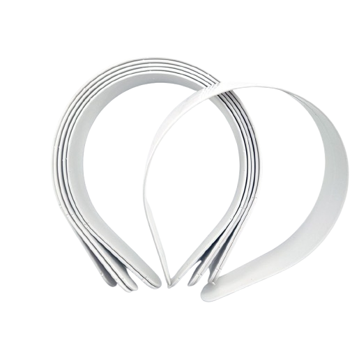 Tiara Larga Para Encapar 30mm -Cor-Branca-Com 12 unidades