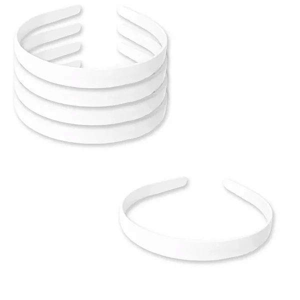 Tiara Média Para Encapar 15mm -Cor-Branca-Com 12 unidades