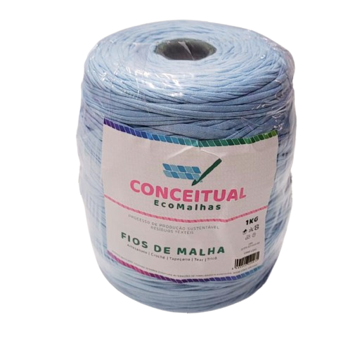 Fio de Malha Conceitual Residual Cor-Azul Bebê 1 kg