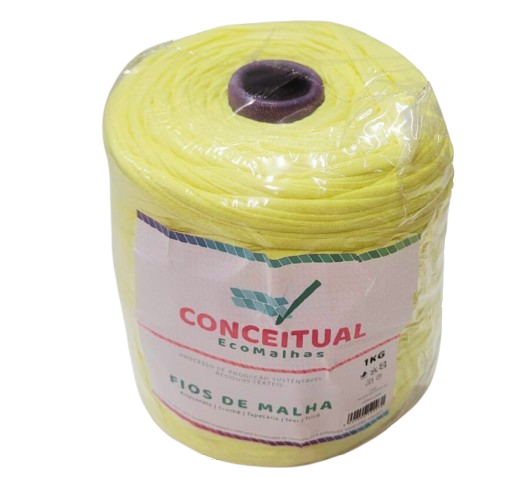 Fio de Malha Conceitual Residual Cor-Amarelo Bebê 1 kg