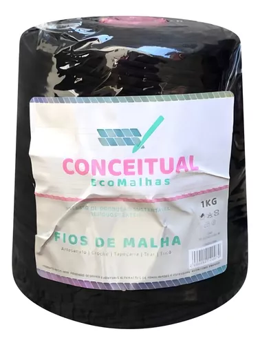 Fio de Malha Conceitual Residual Cor-Preto 1 kg