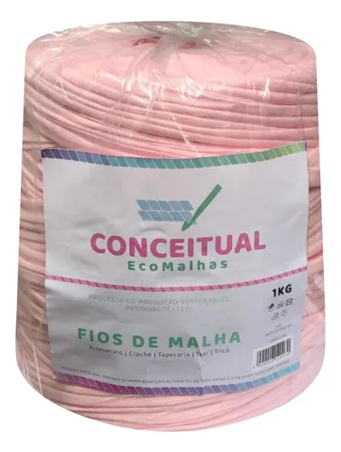 Fio de Malha Conceitual Residual Cor-Rosa Bebê 1 kg