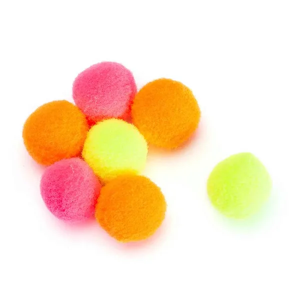 Pompom Solto 6mm-Cor-Mix 1 Neon-Com 200 unidades