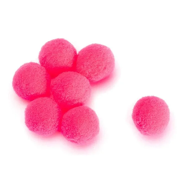 Pompom Solto 10mm-Cor-04 Rosa Médio-Com 100 unidades