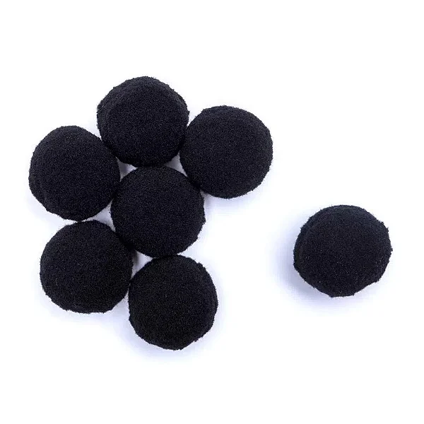 Pompom Solto 10mm-Cor-19 Preto-Com 100 unidades