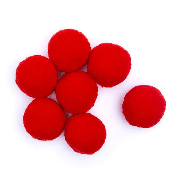 Pompom Solto 10mm-Cor-07 Vermelho-Com 100 unidades