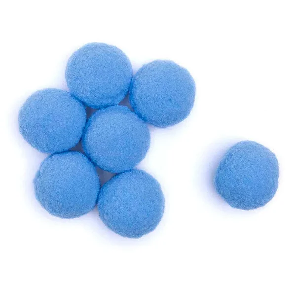 Pompom Solto 10mm-Cor-17 Azul Bebê-Com 100 unidades