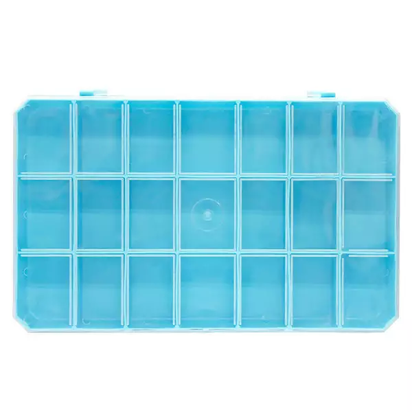 Caixa Organizadora C/21 Divisórias-Cor-Azul Bebê