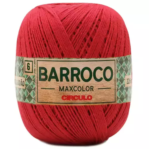 Barroco MaxColor nº6 200g Cor-3402-Vermelho Circulo