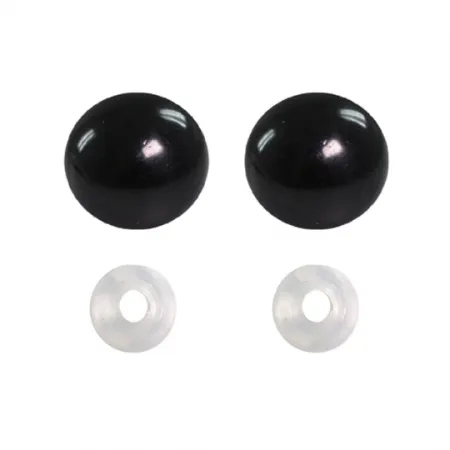 Olhos P/ Amigurumi 12mm Cor-Preto C/Trava De Segurança Contém 100 Pares