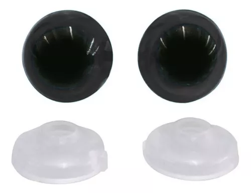 Olhos P/ Amigurumi 14mm Cor-Preto C/Trava De Segurança Contém 100 Pares