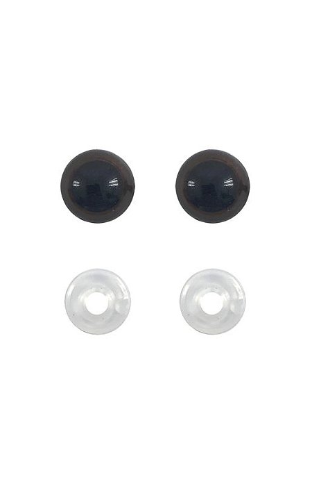 Olhos P/ Amigurumi 8mm Cor-Preto C/Trava De Segurança Contém 5 Pares