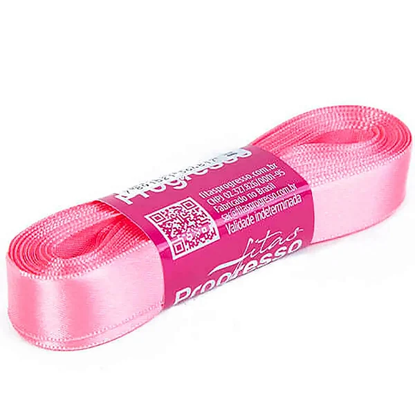 Fita de Cetim 15 mm- Cor 009-Rosa Pétala c/ 10metros