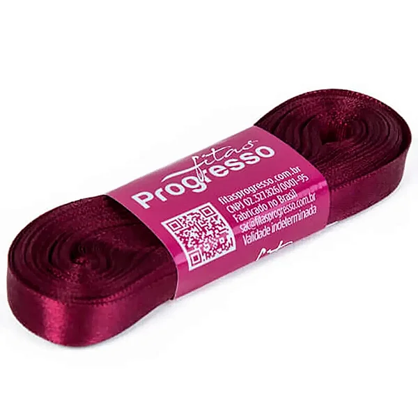 Fita de Cetim 10mm-Cor 1355-Marsala c/ 10metros