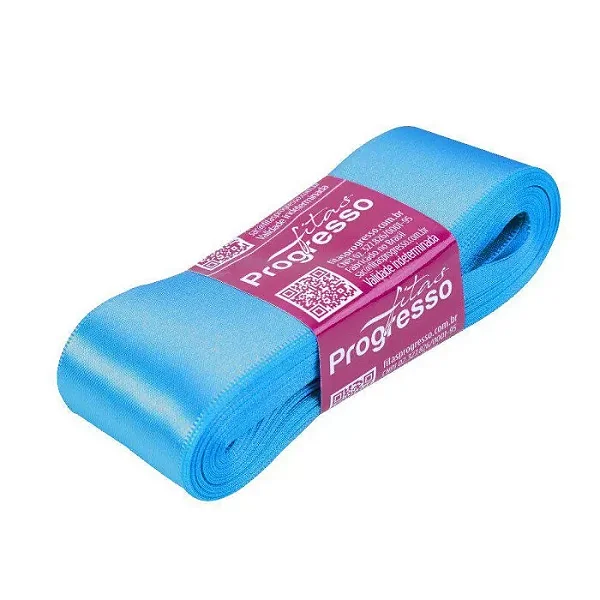 Fita de Cetim 38 mm- Cor 1390-Azul Médio c/ 10metros