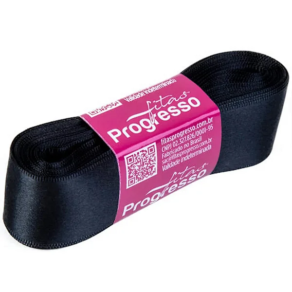 Fita de Cetim 30mm- Cor 219-Preto c/ 10metros