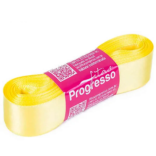 Fita de Cetim 22mm-Cor-242-Amarelo Canário c/ 10metros