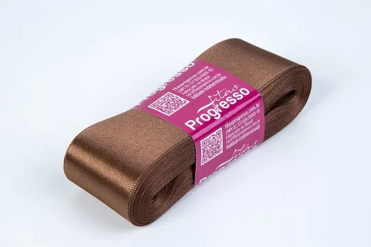 Fita de Cetim 38mm-Cor 391-Marrom c/ 10metros