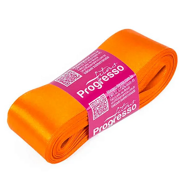 Fita de Cetim 38mm-Cor-066-Laranja  c/ 10metros