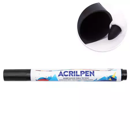 Caneta Acrilpen Acrilex Cor-520-Preto