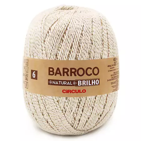 Barroco Natural N°6 Cor-20-Natural Brilho Ouro 700g