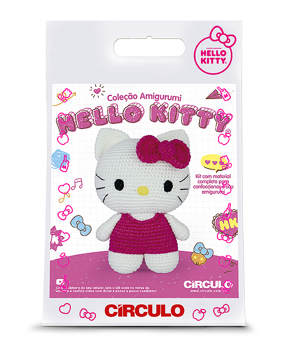 Kit Amigurumi Hello Kitty Cor 2-Look Rosa