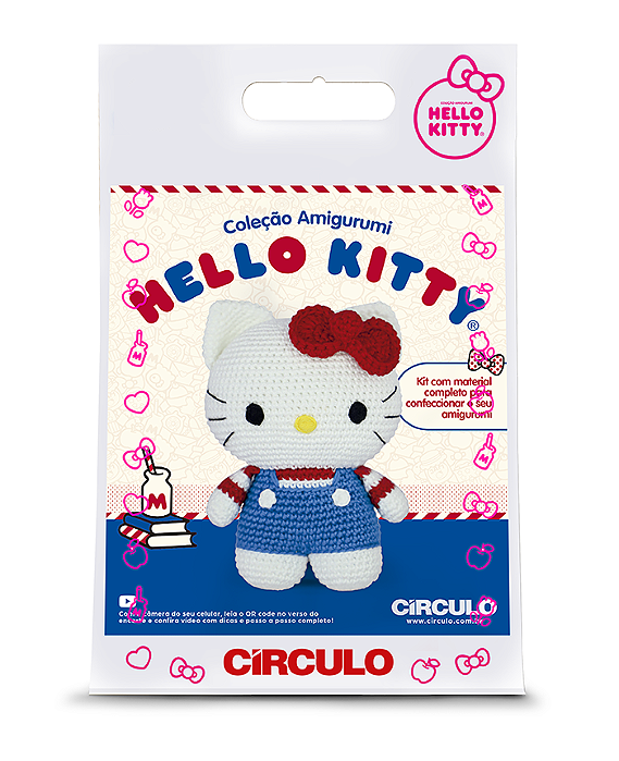 Kit Amigurumi Hello Kitty Cor 3-Blusa Listrada