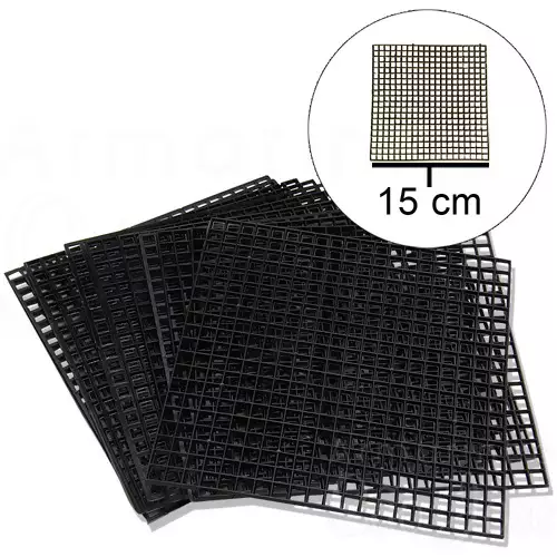 Tela Plástica Tl1 15x15cm Cor Preto 1-Unidade