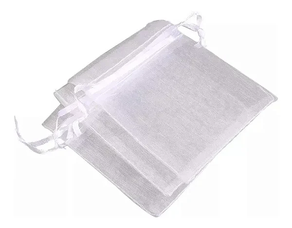 Saco de Organza 9x12 -Cor-Branco c/ 10 unid.