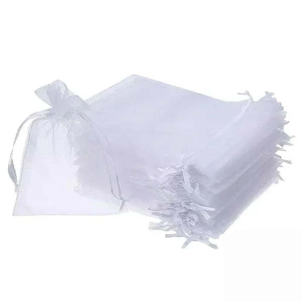 Saco de Organza 11x15 -Cor-Branco c/ 10 unid.